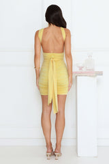 Living The Dream Multiway Mini Dress Yellow