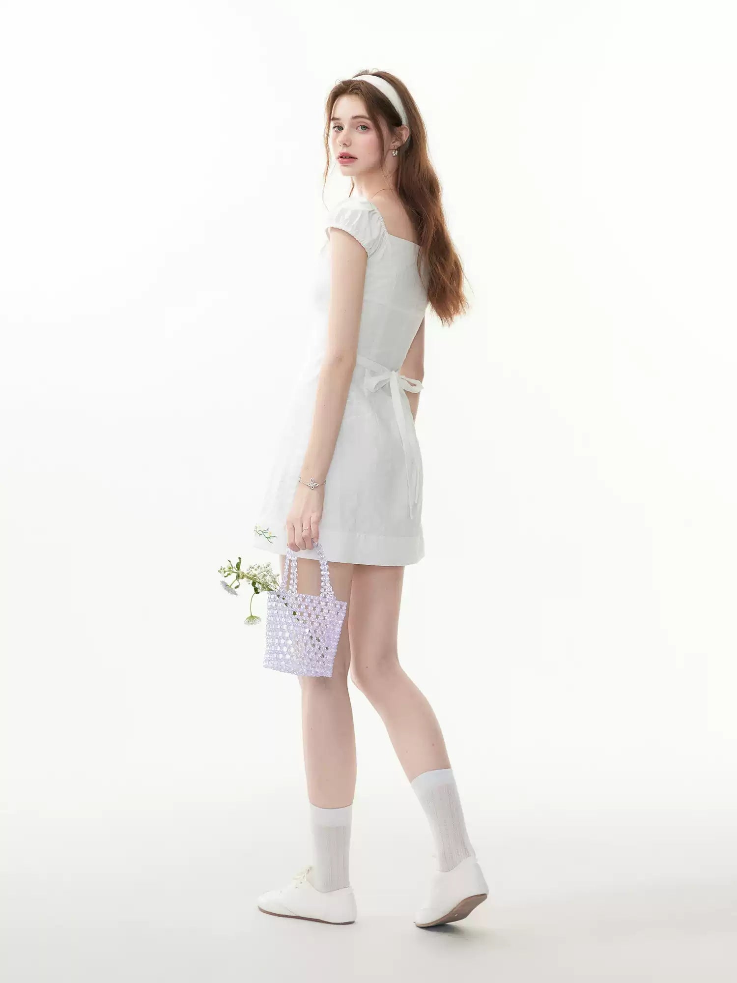 So Fab Ruffled And Smocked Mini Dress