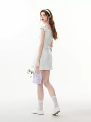 So Fab Ruffled And Smocked Mini Dress