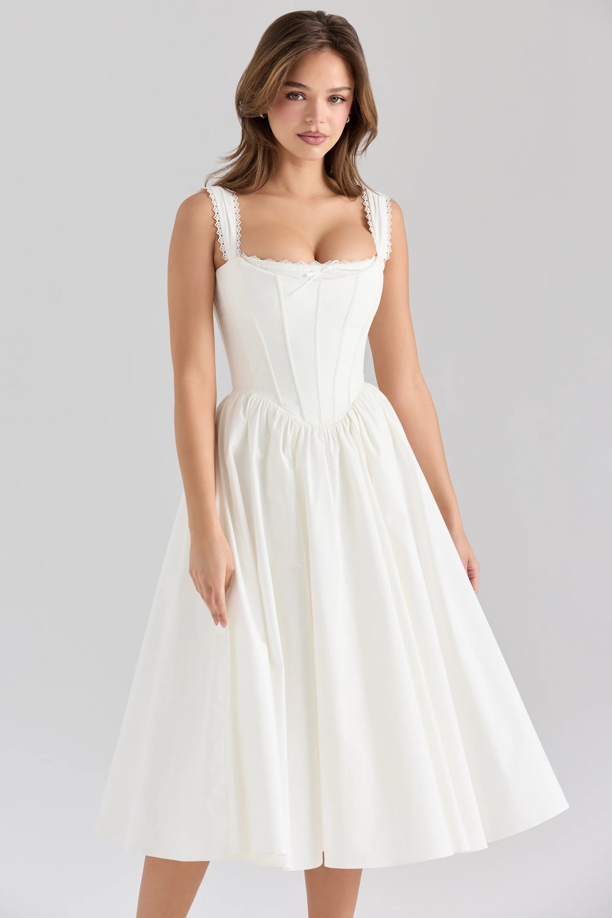 Florianne Lace Corset Midi Dress