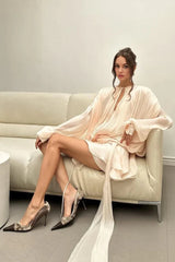 Isla Pleated Chiffon Mini Dress