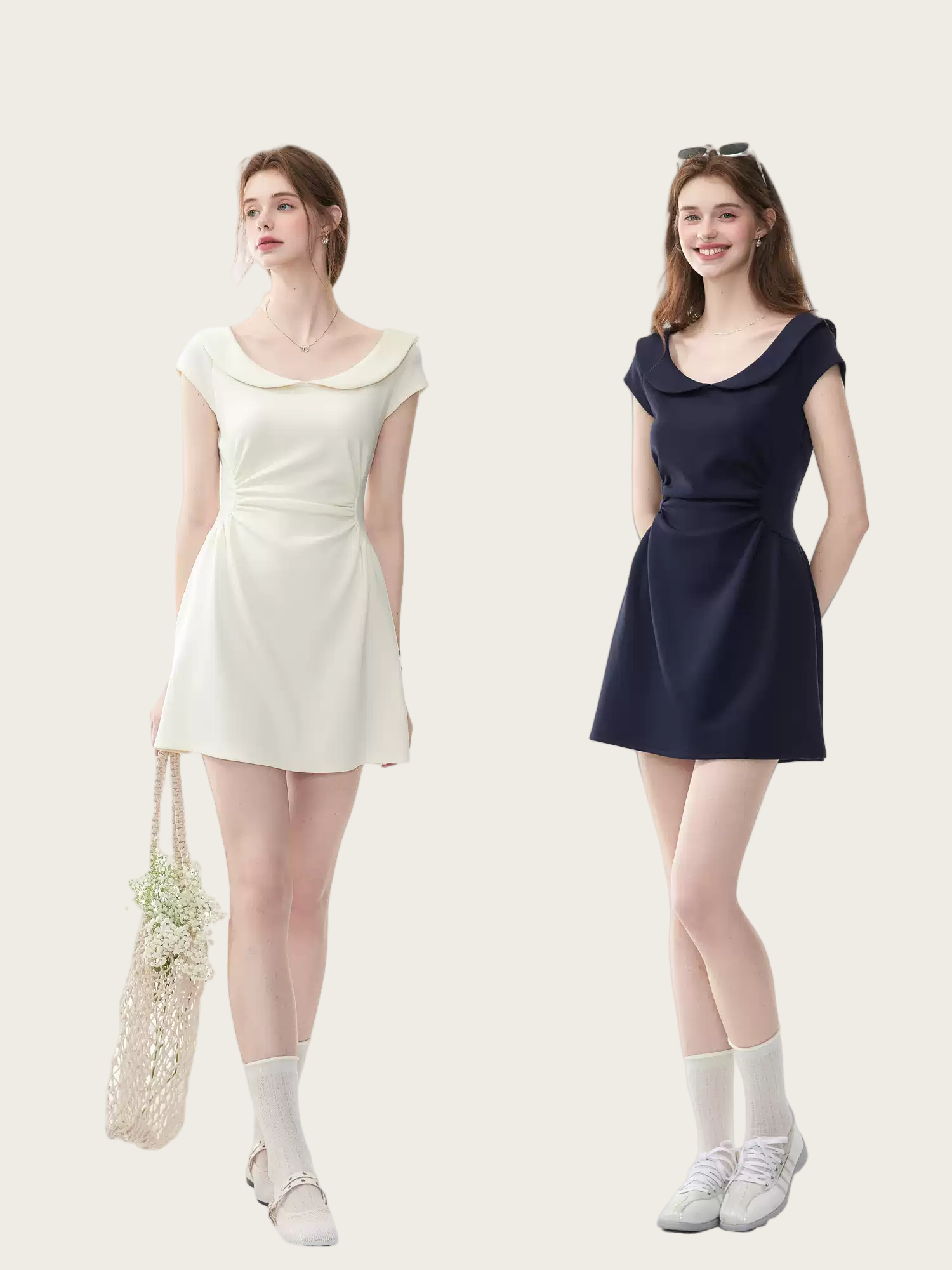 Whisper Collar Mini Dress