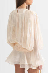 Isla Pleated Chiffon Mini Dress
