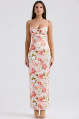 Agness Floral Maxi Bodycon Dress