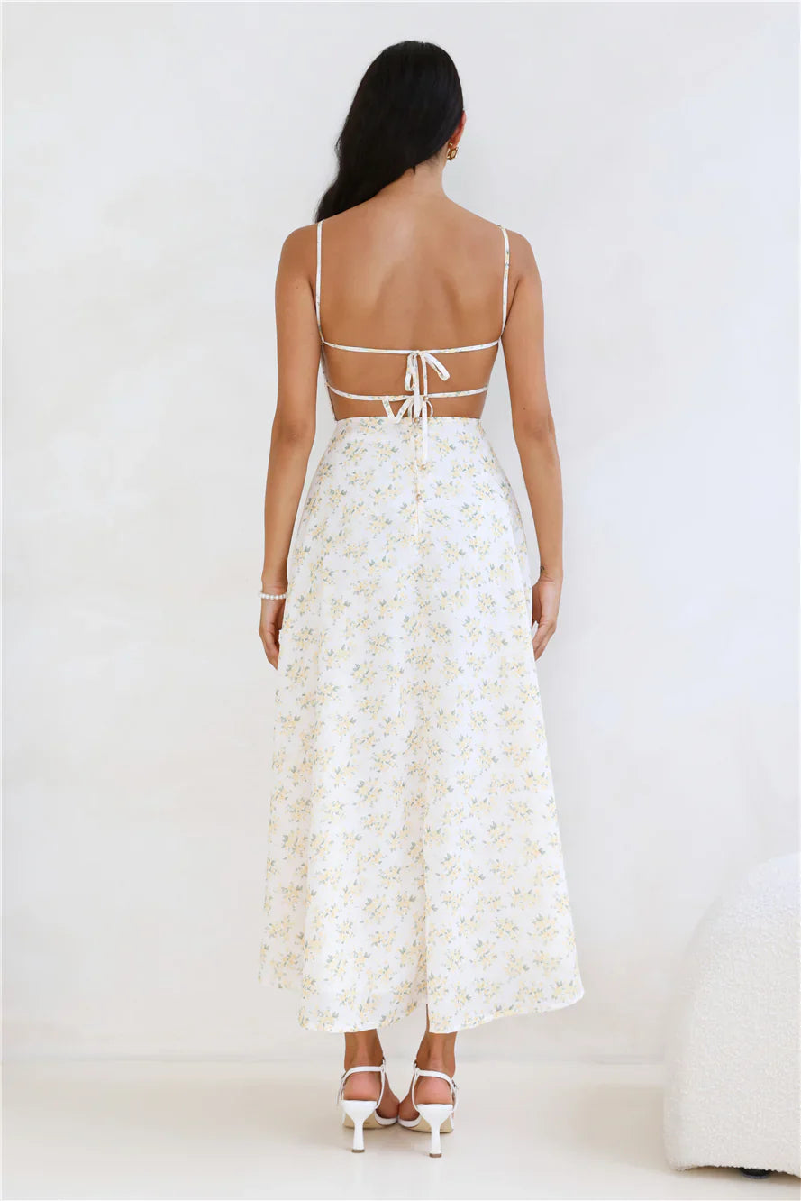 Orchid Kiss Maxi Dress Yellow