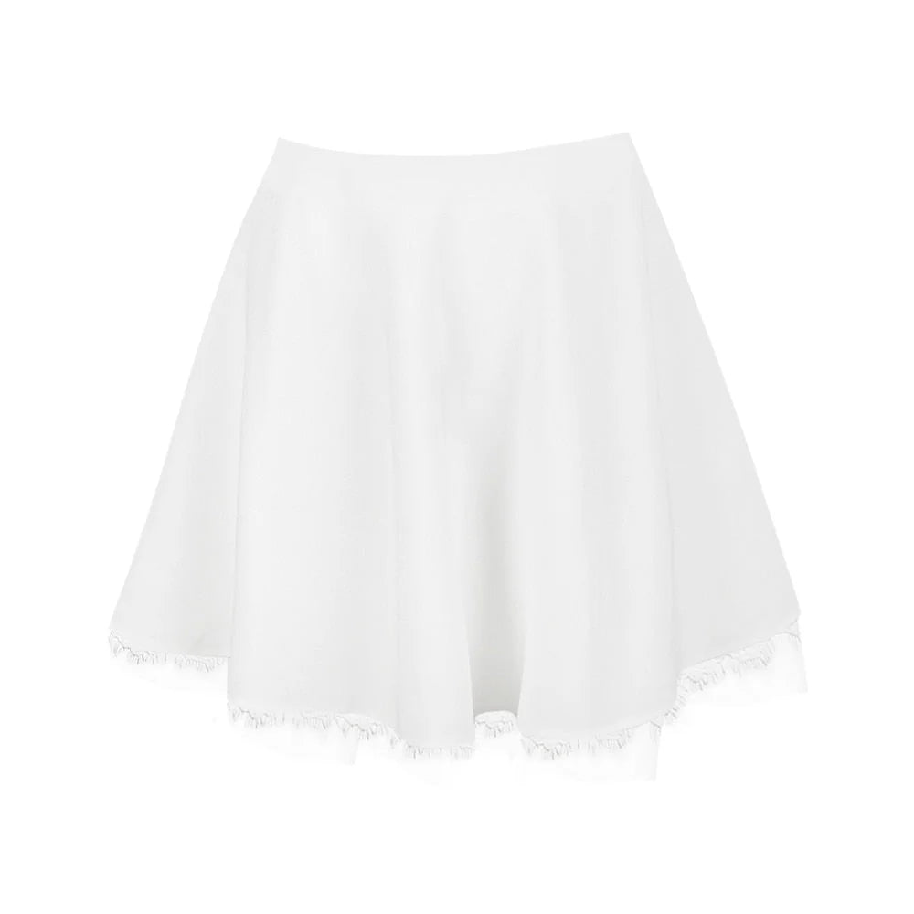 Tatiana White Bow Mini Skirt