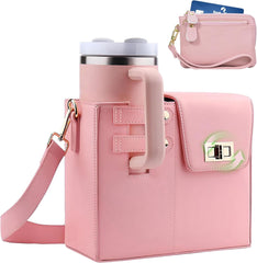 Water Cup Carrier Crossbody/Messager Bag With Adjustable Strap