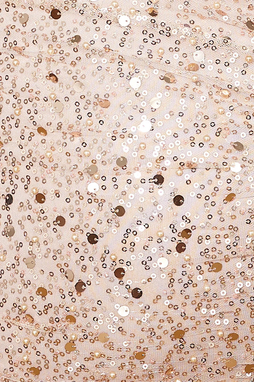 Queen Status Sequin Mini Dress Bronze