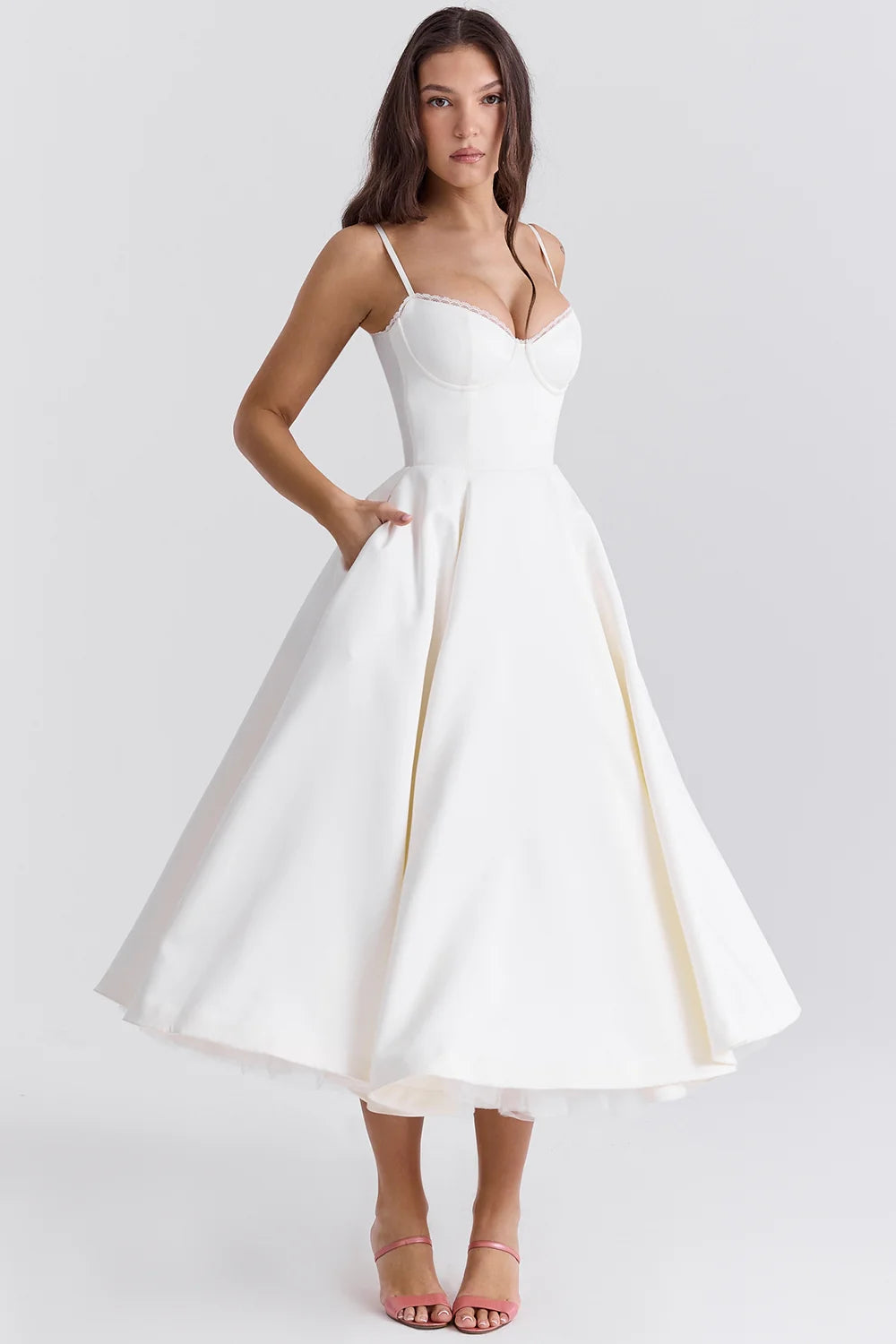 Isabelle Full Skirt Midi Dress