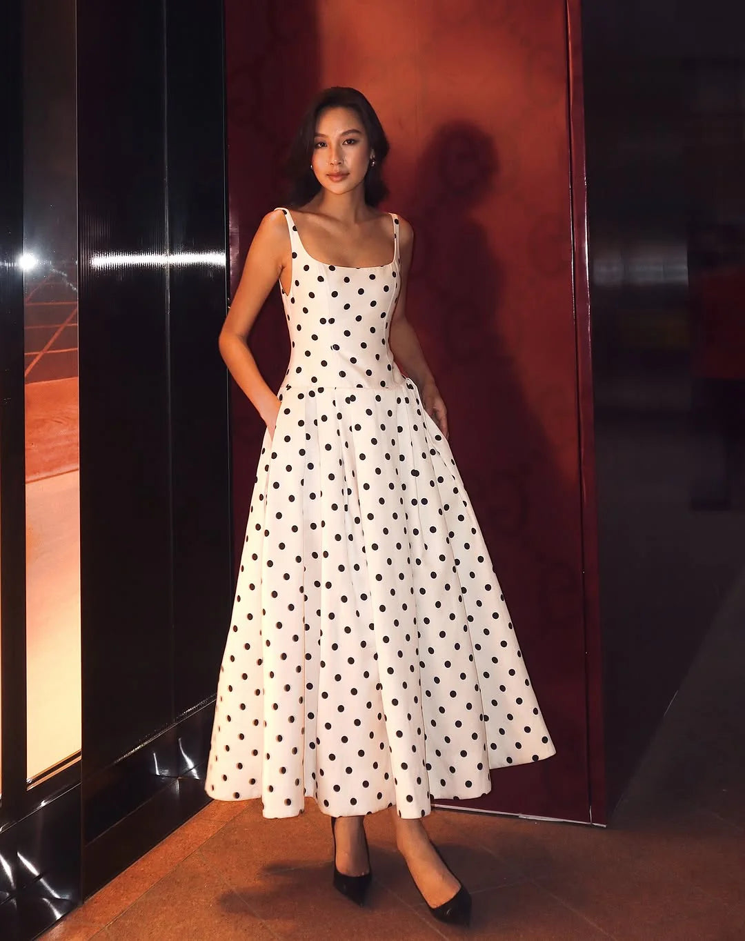 Juliette Polka Dot Maxi Dress