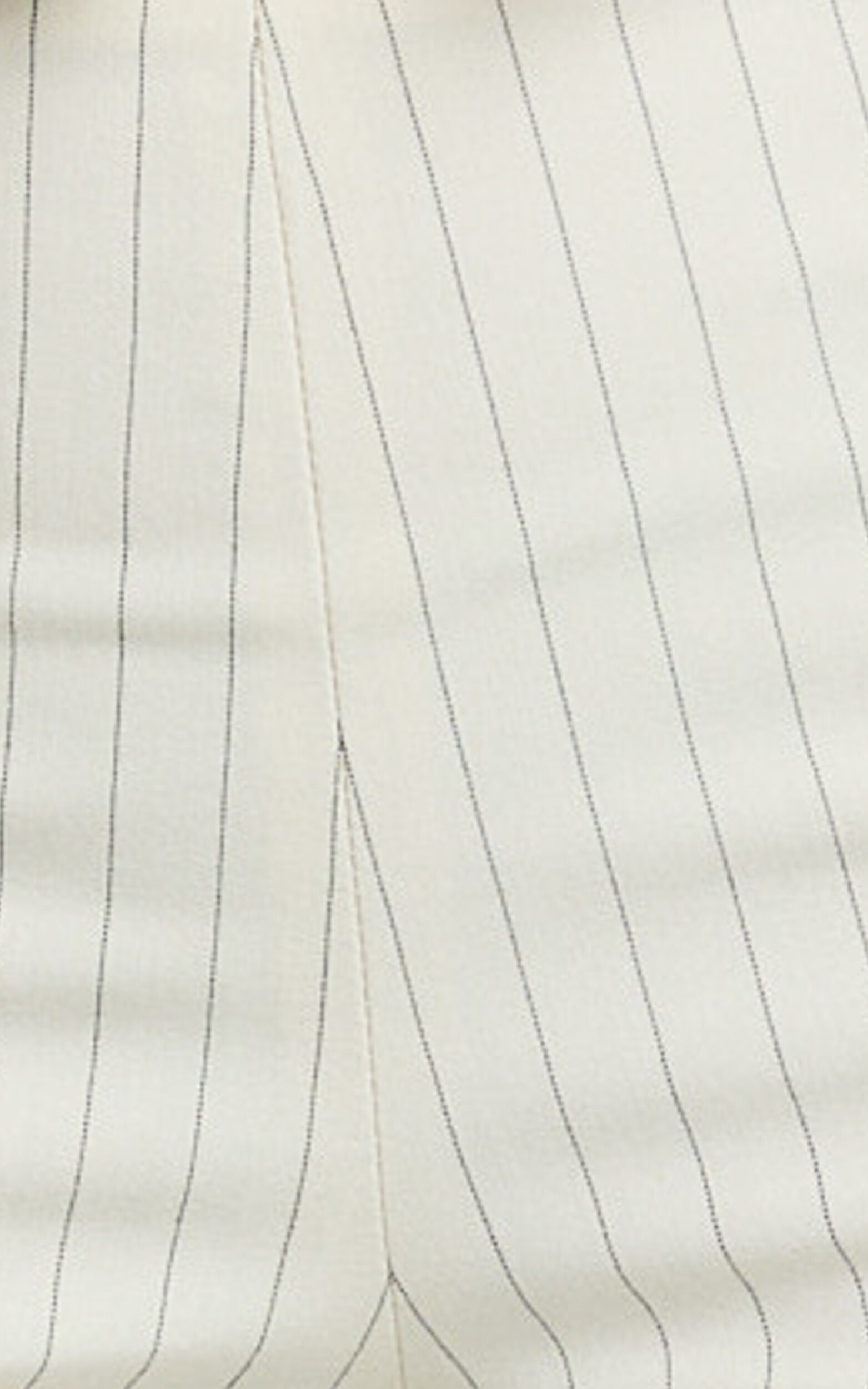 Susannah Cream Pinstripe Split-Hem Cropped Trousers – Tailored Elegance in Motion