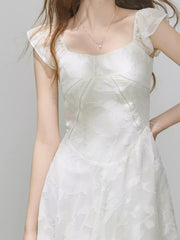 Floral Jacquard Mini Dress
