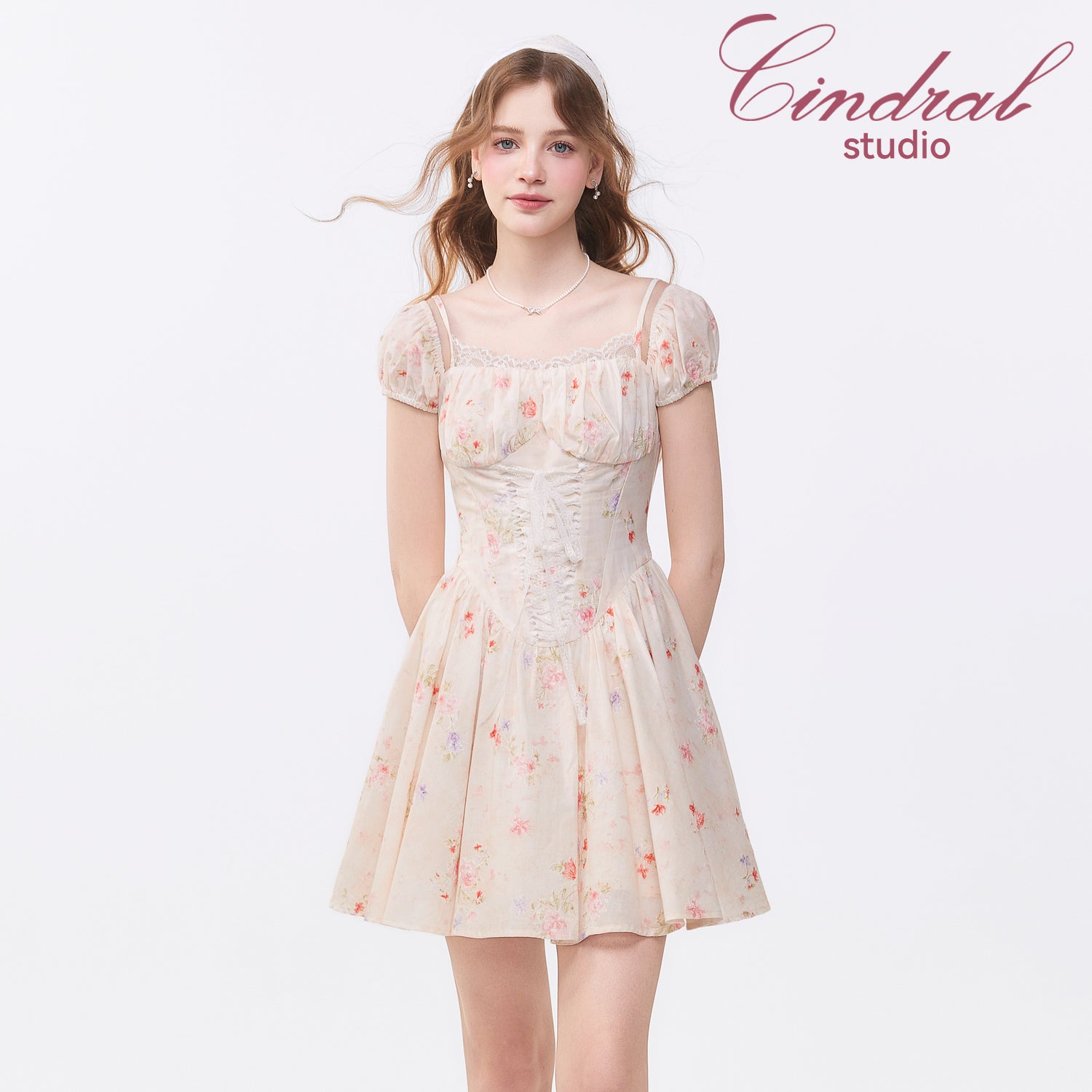 Primrose pink mini dress