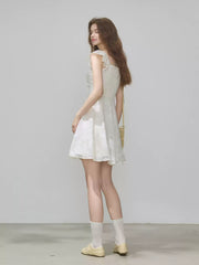 Floral Jacquard Mini Dress