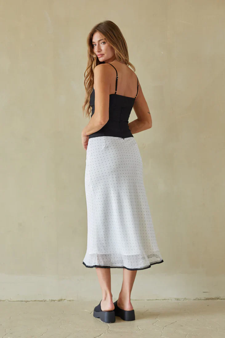 Melissa Polka Dot Midi Skirt