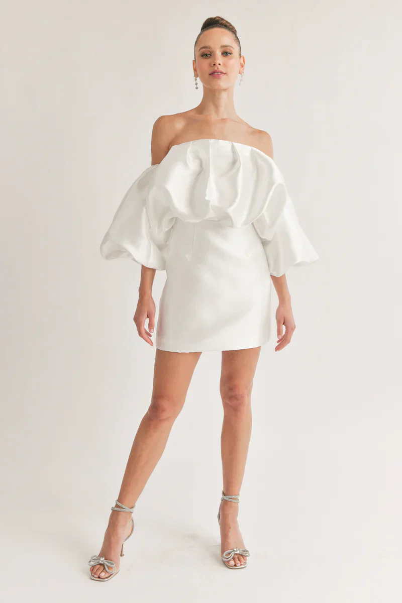 Theresa Off-The-Shoulder Puff Sleeve Mini Dress