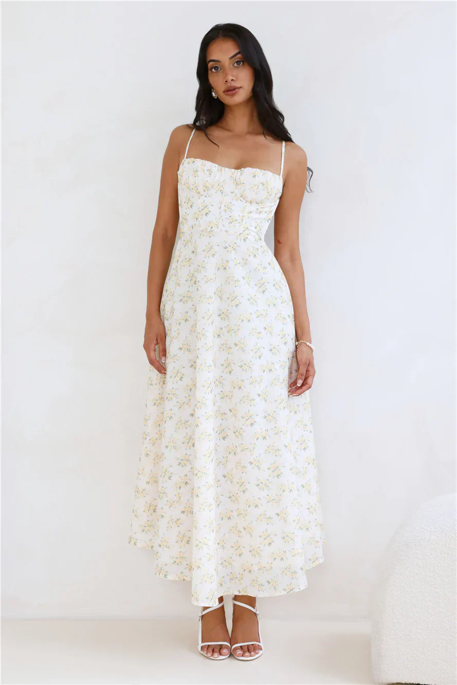 Orchid Kiss Maxi Dress Yellow