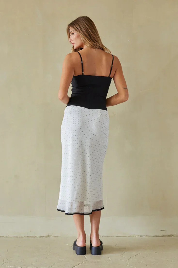 Melissa Polka Dot Midi Skirt