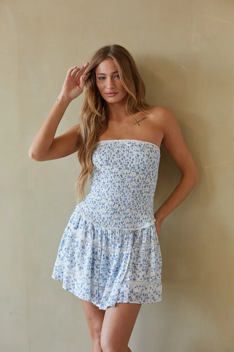 Emmerson Smocked Floral Mini Dress