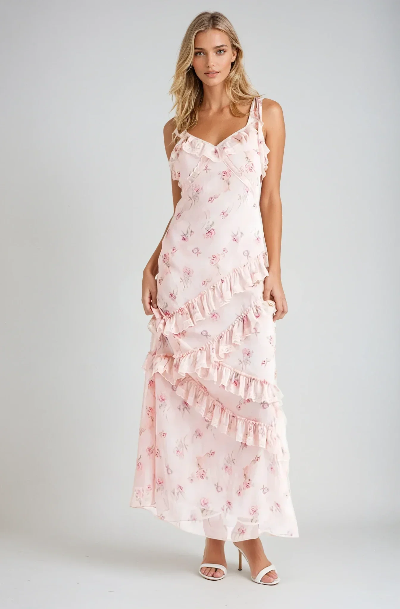 Garden of Reverie Ruffle Gown