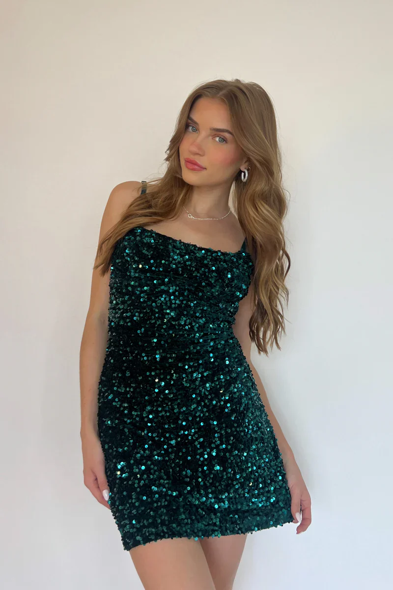 Tori Velvet Sequin Mini Dress