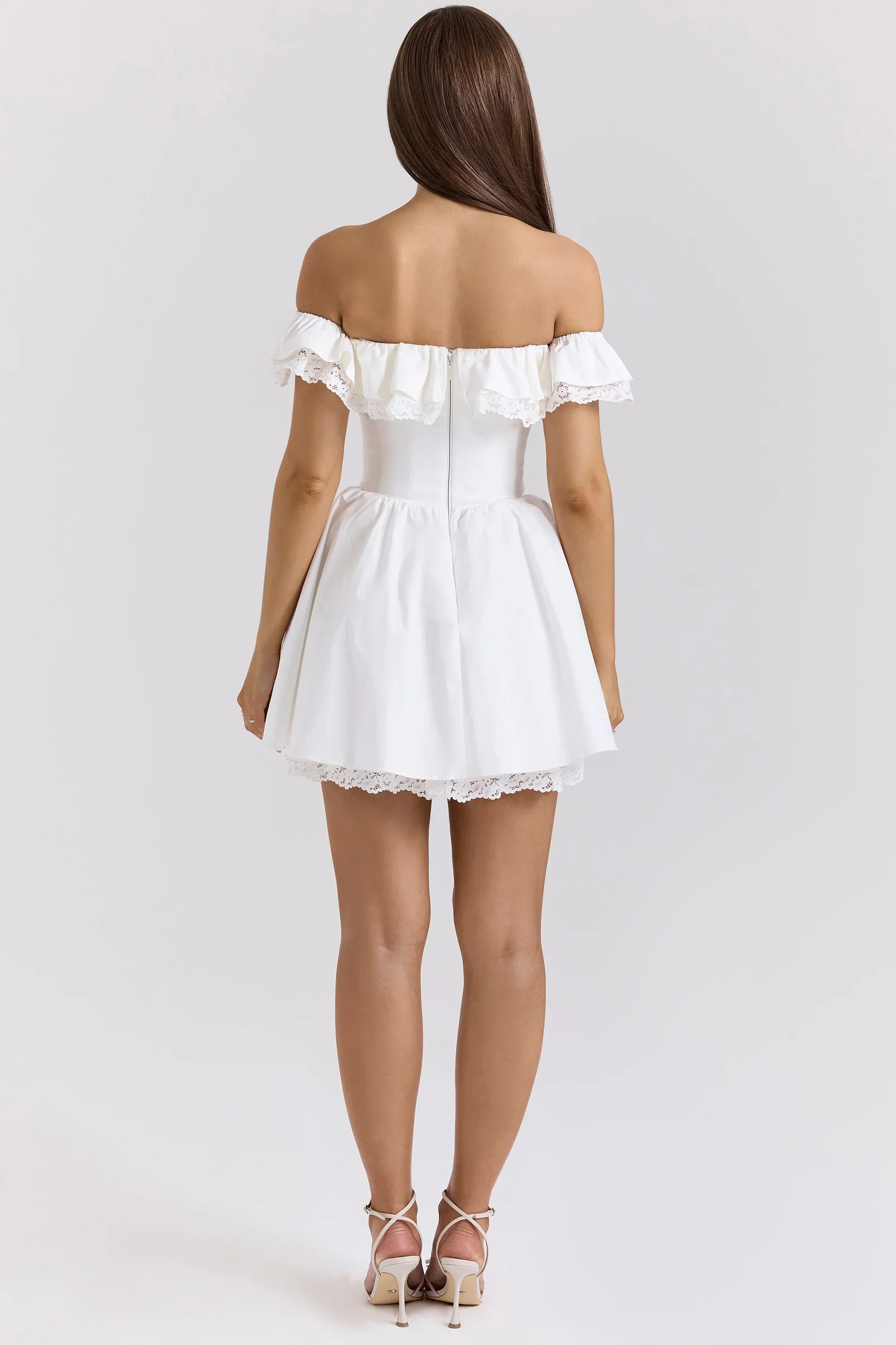 La Mariée Off Shoulder Mini Dress