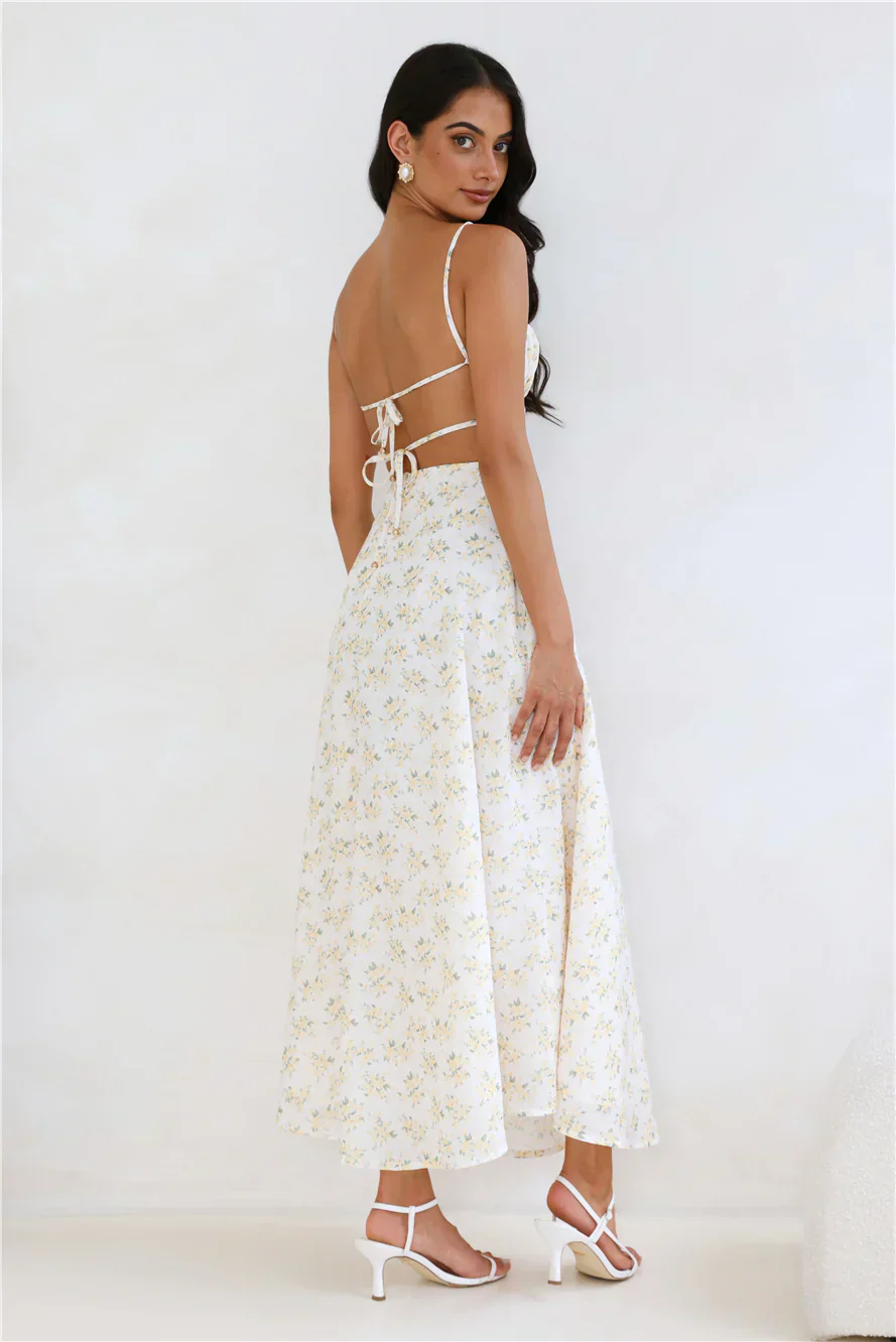 Orchid Kiss Maxi Dress Yellow