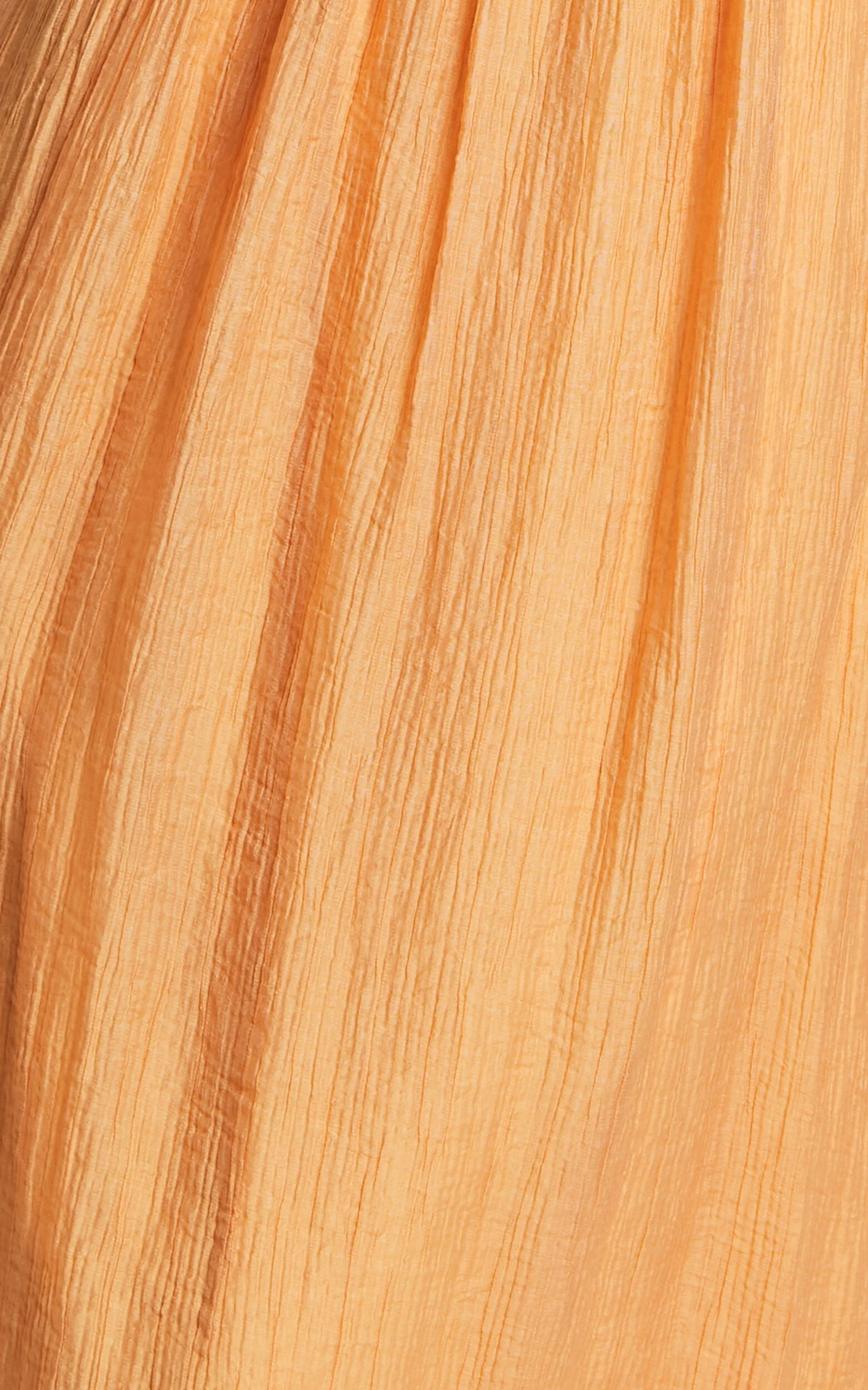 Roshina Midi Dress – Puff Sleeve Straight Neck Dress in Vibrant Orange