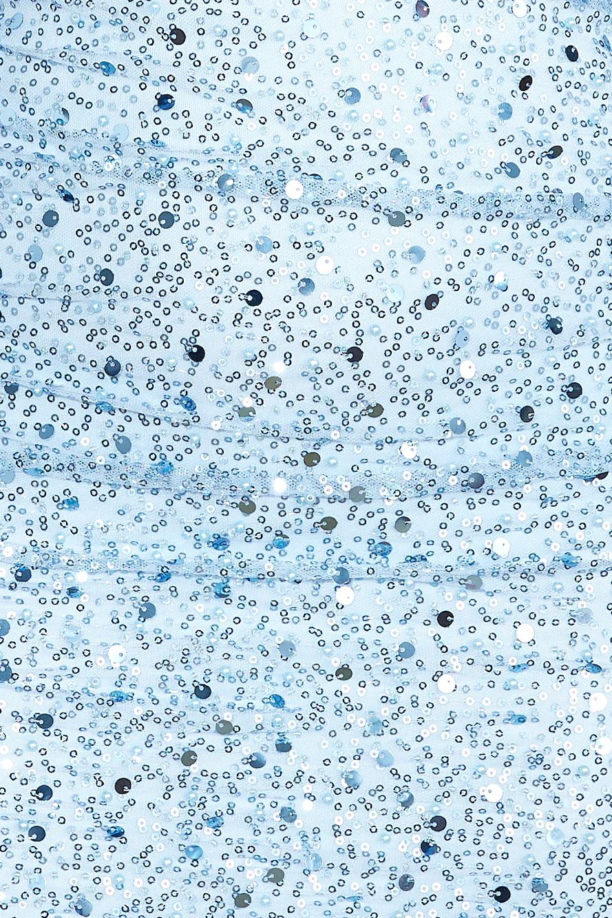 Queen Status Sequin Mini Dress Blue