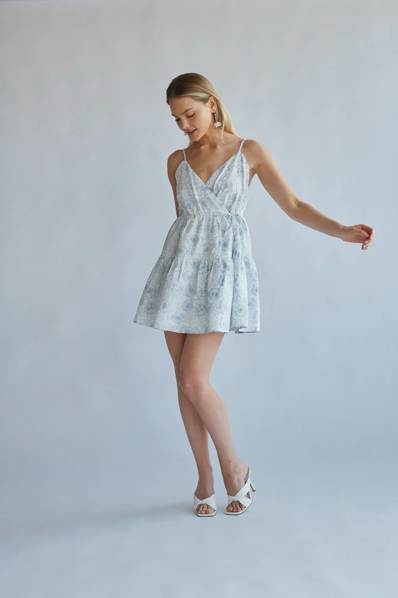 Whitney Floral Wrap Mini Dress