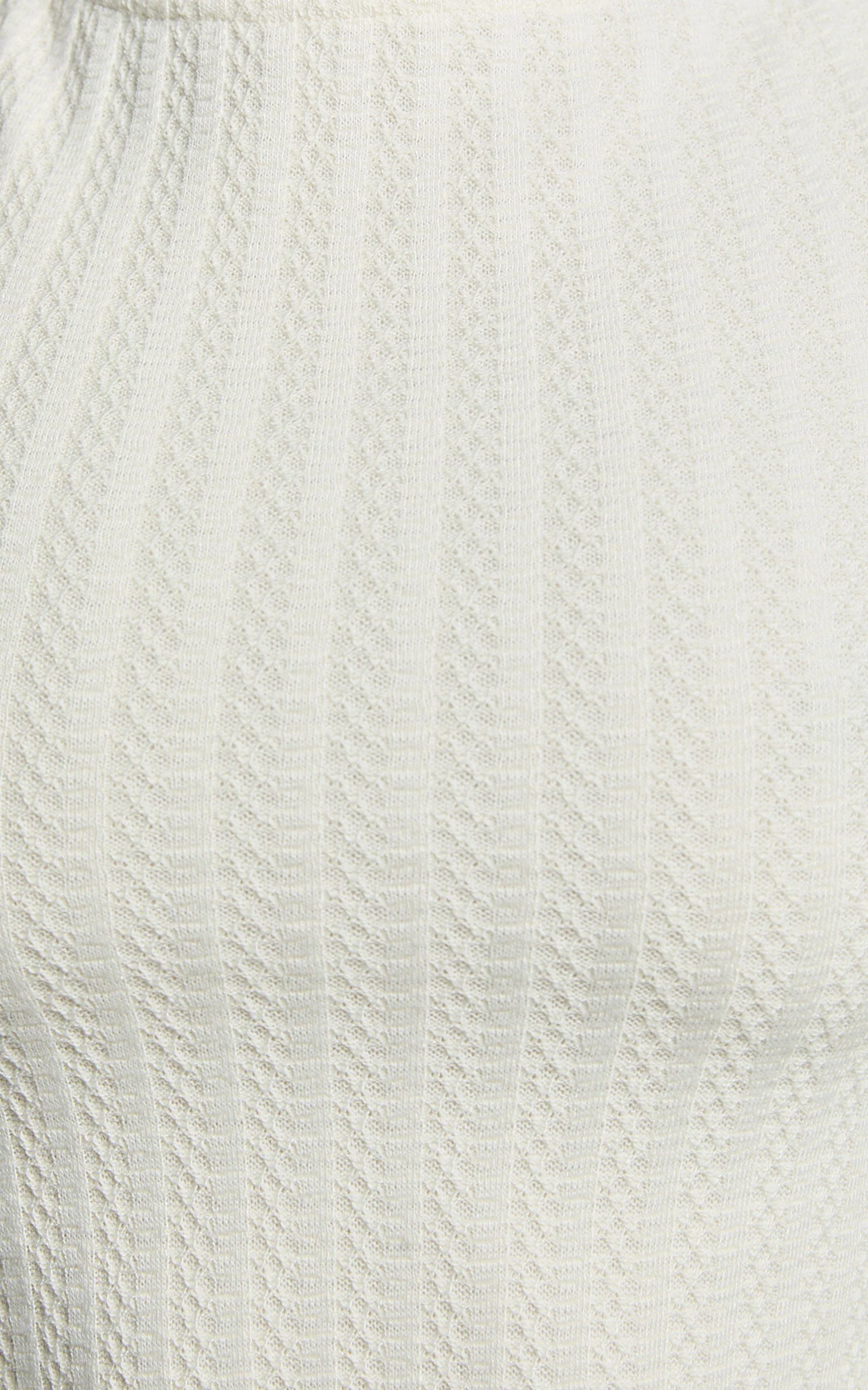 Flared Long Sleeve A-Line Mini Dress in Off White