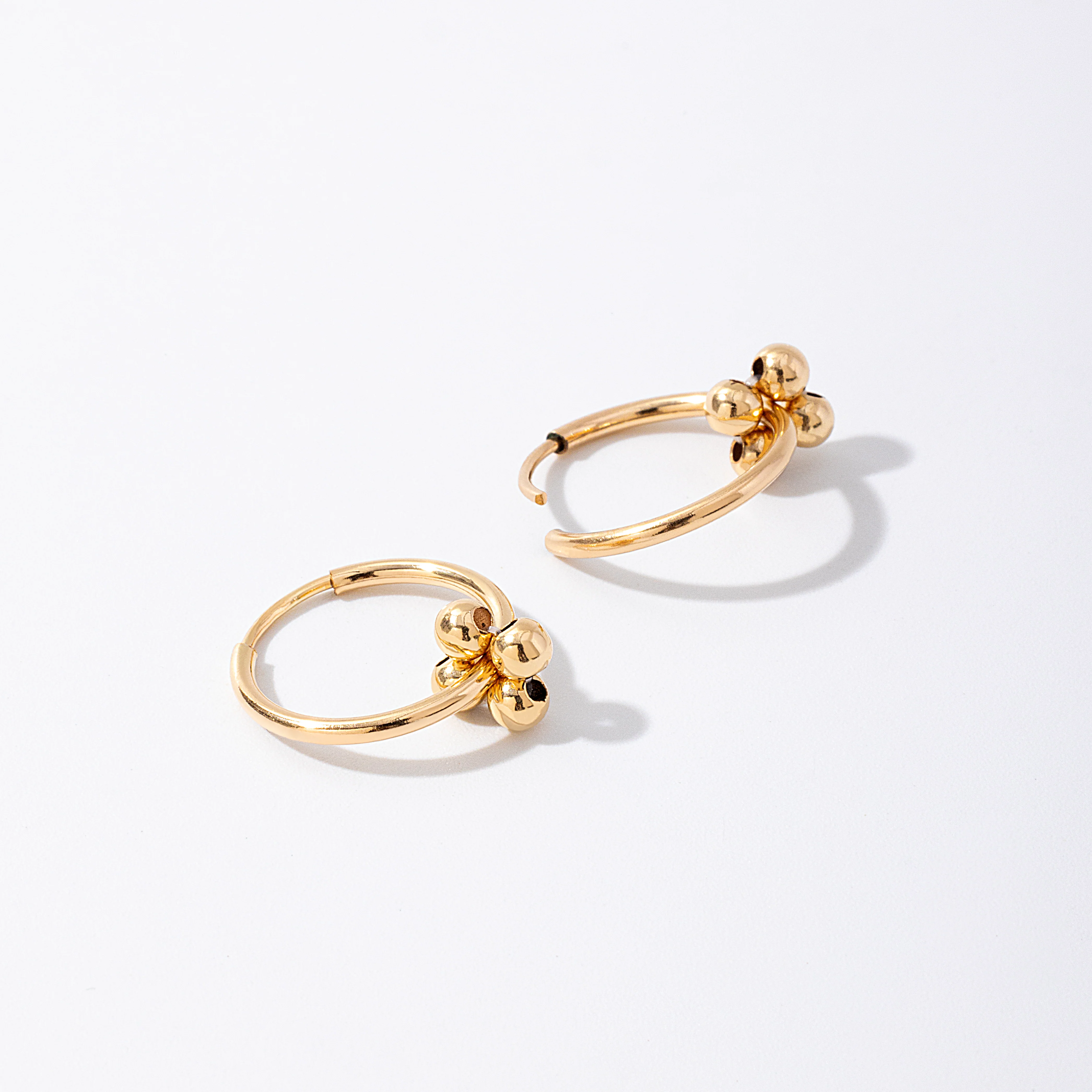 Garden Petal Beaded Hoop Earrings