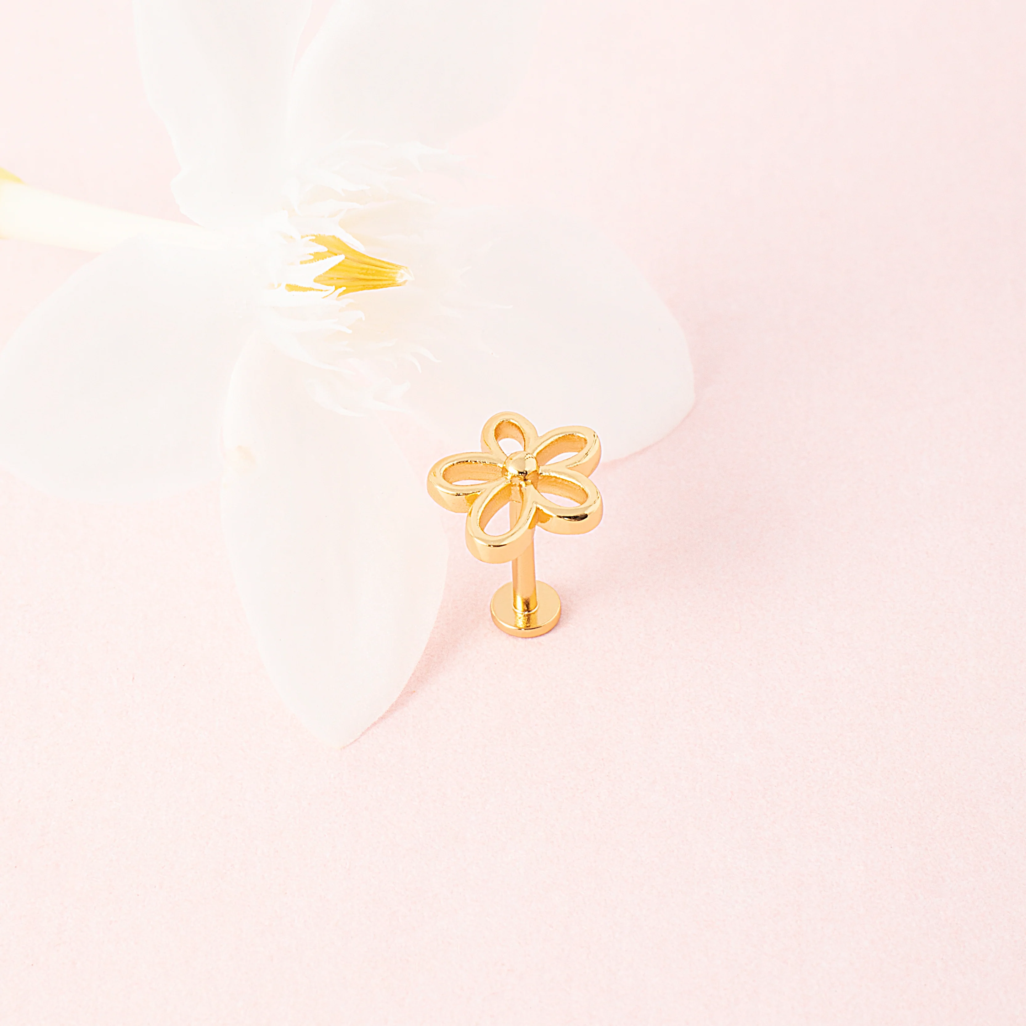 Blooming Flower Flatback Earring