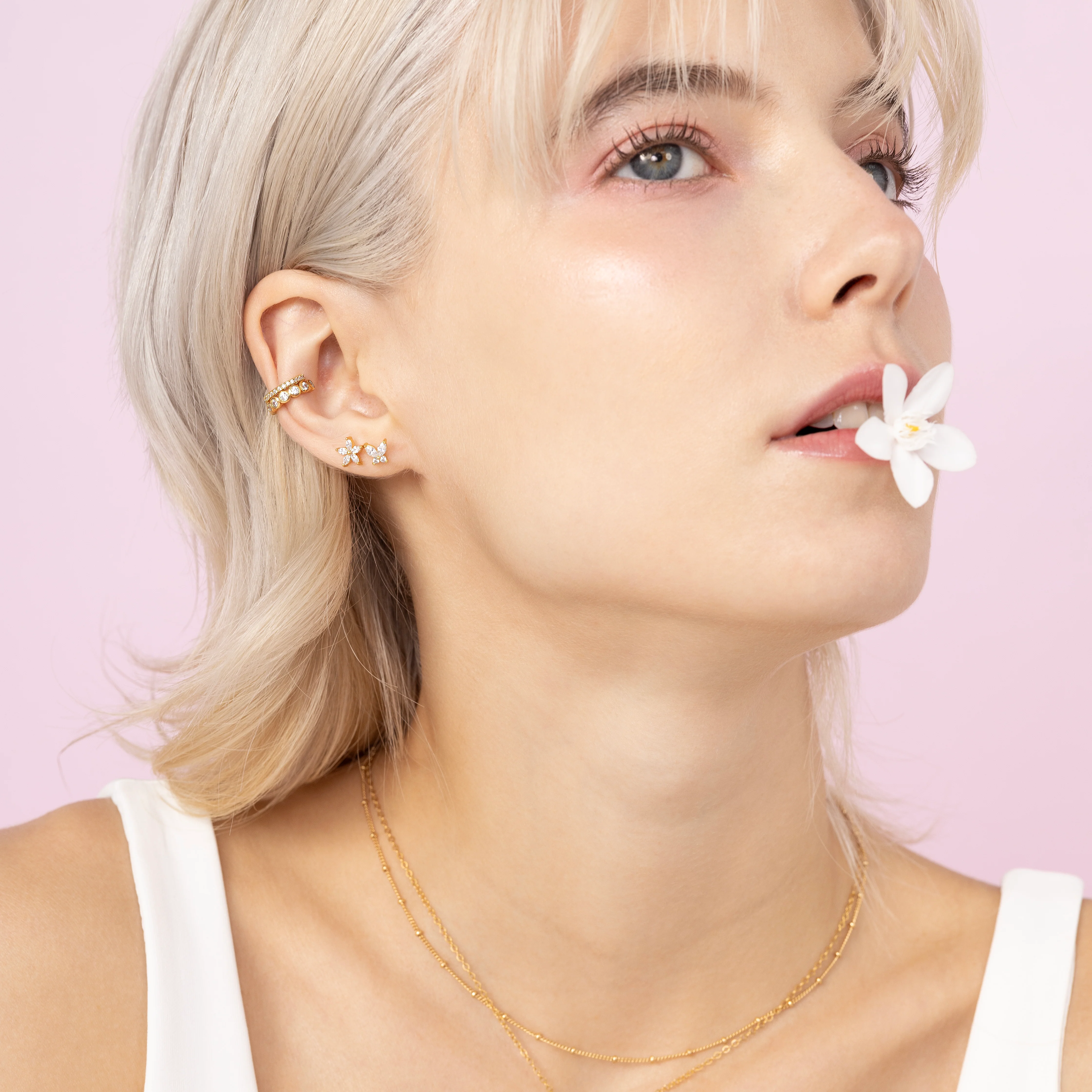 Marquise Bloom Flatback Earring