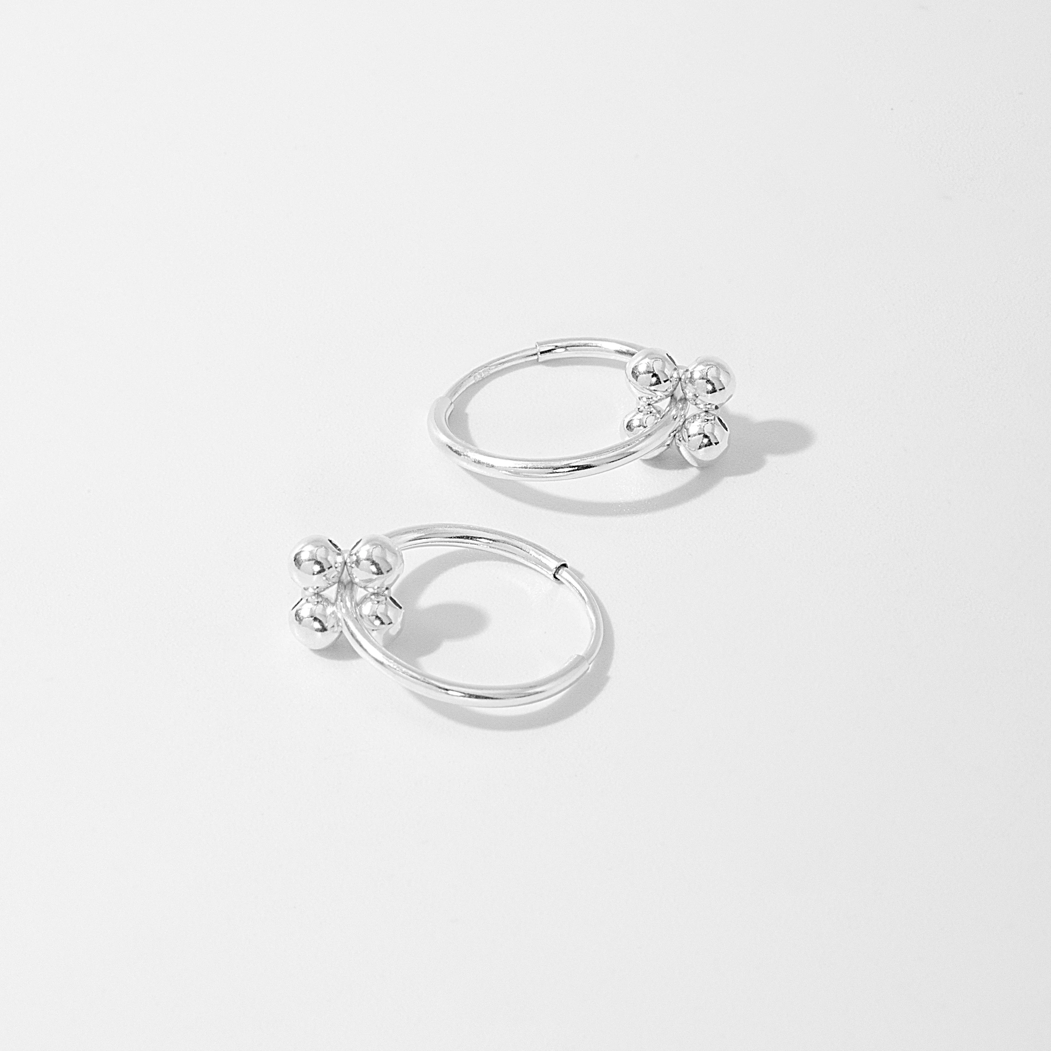 Garden Petal Beaded Hoop Earrings