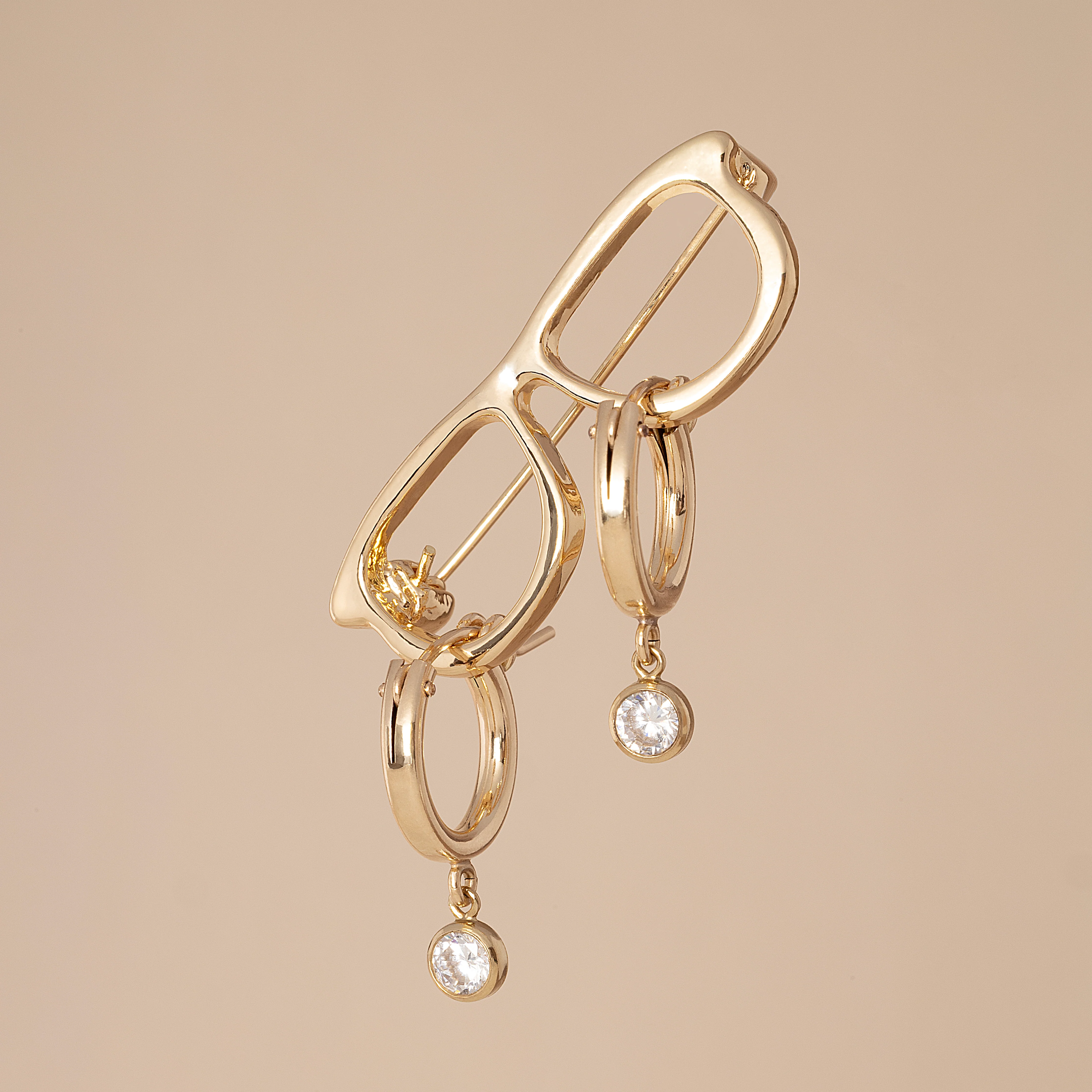 Sparkly Bezel Hoop Earrings