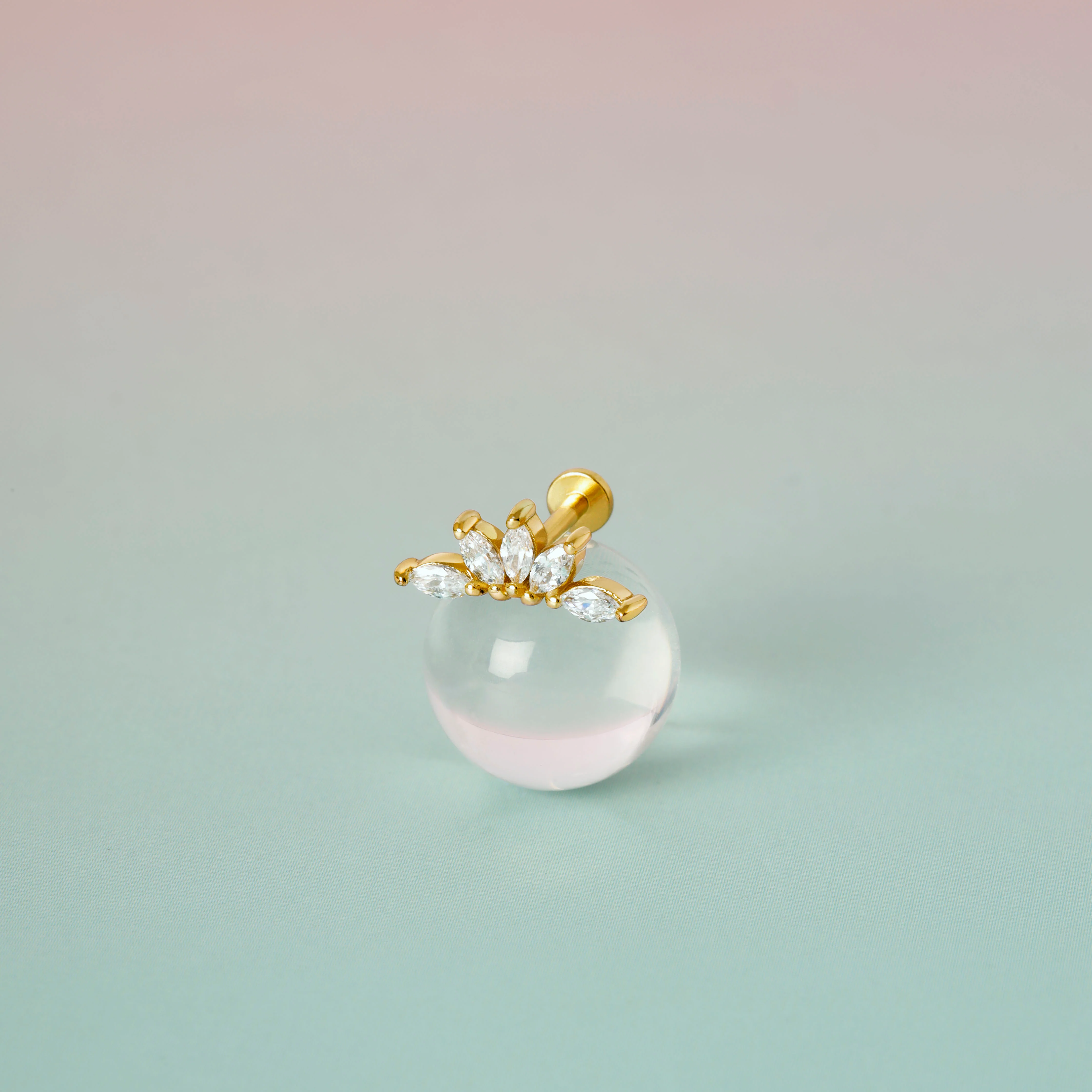 Marquise Jewel Flatback Earring