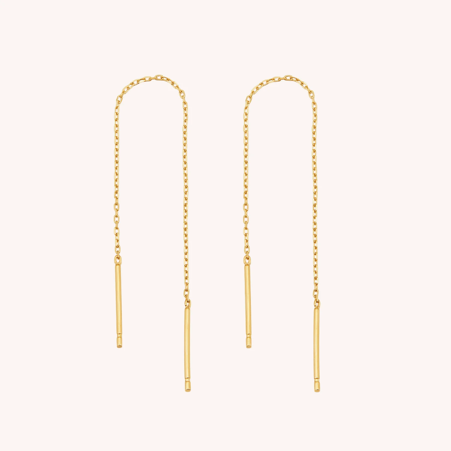 14K Solid White Gold Minimal Ear Threader