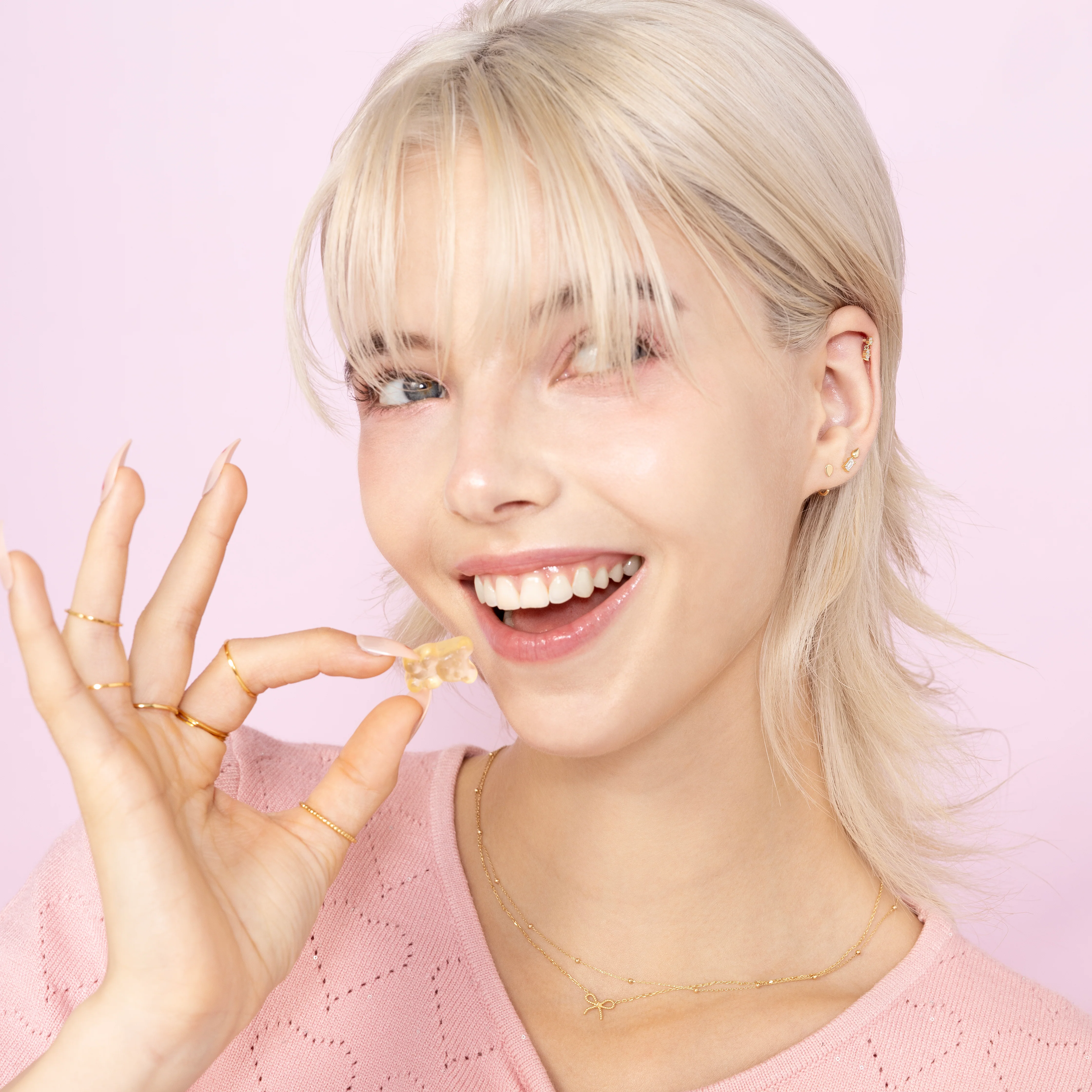 14K Solid Gold Micro Drip Flatback Earring