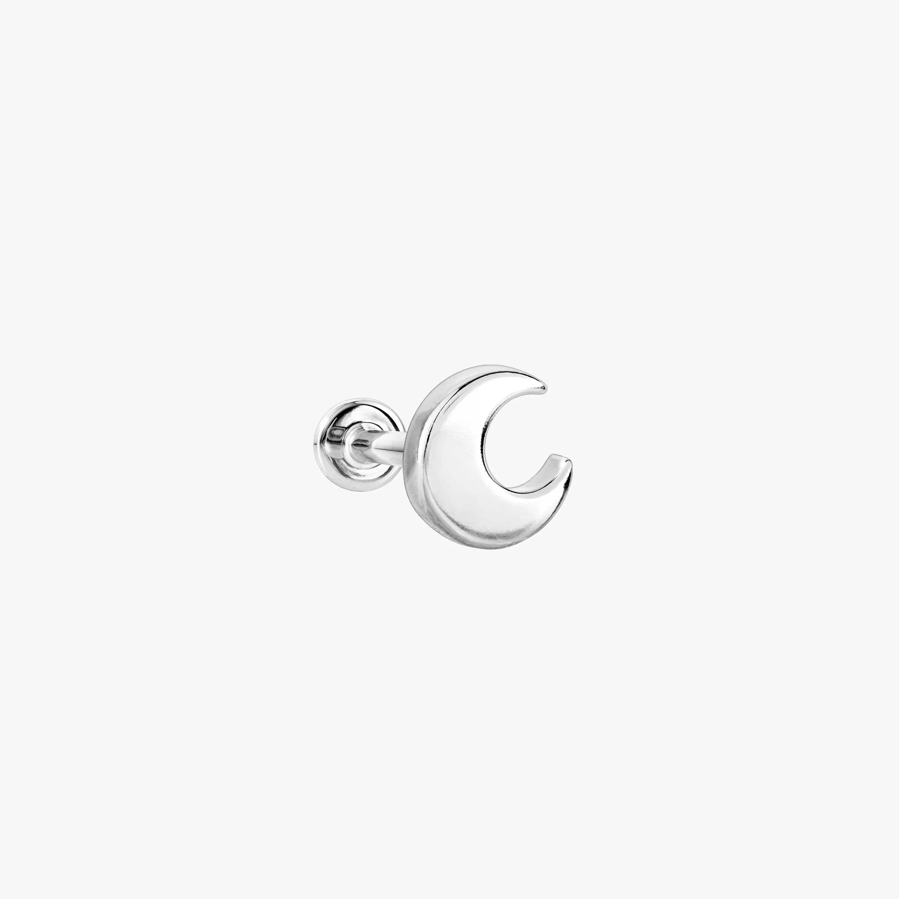 Crescent Moon Flatback Earring
