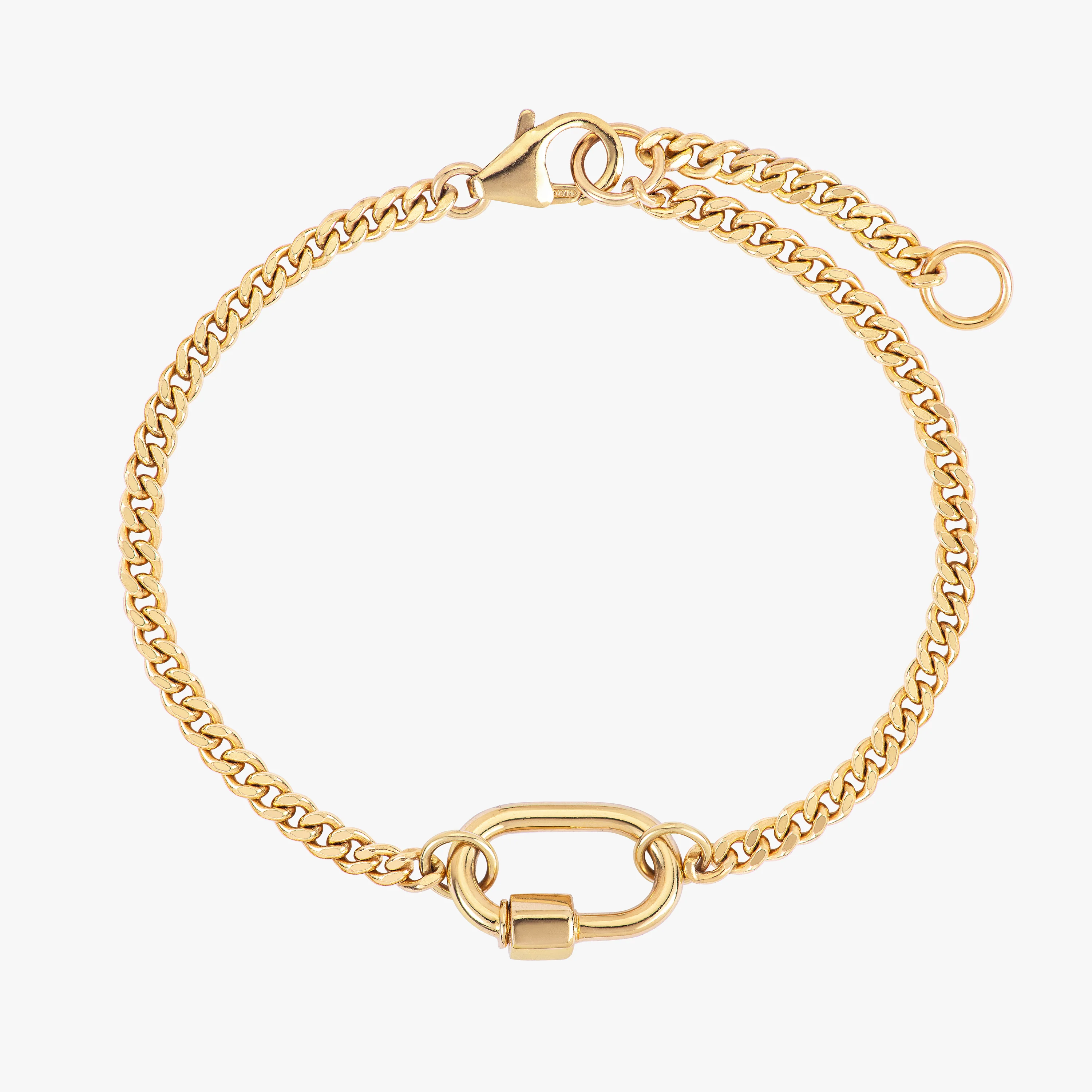 Carabiner Lock Curb Chain Bracelet