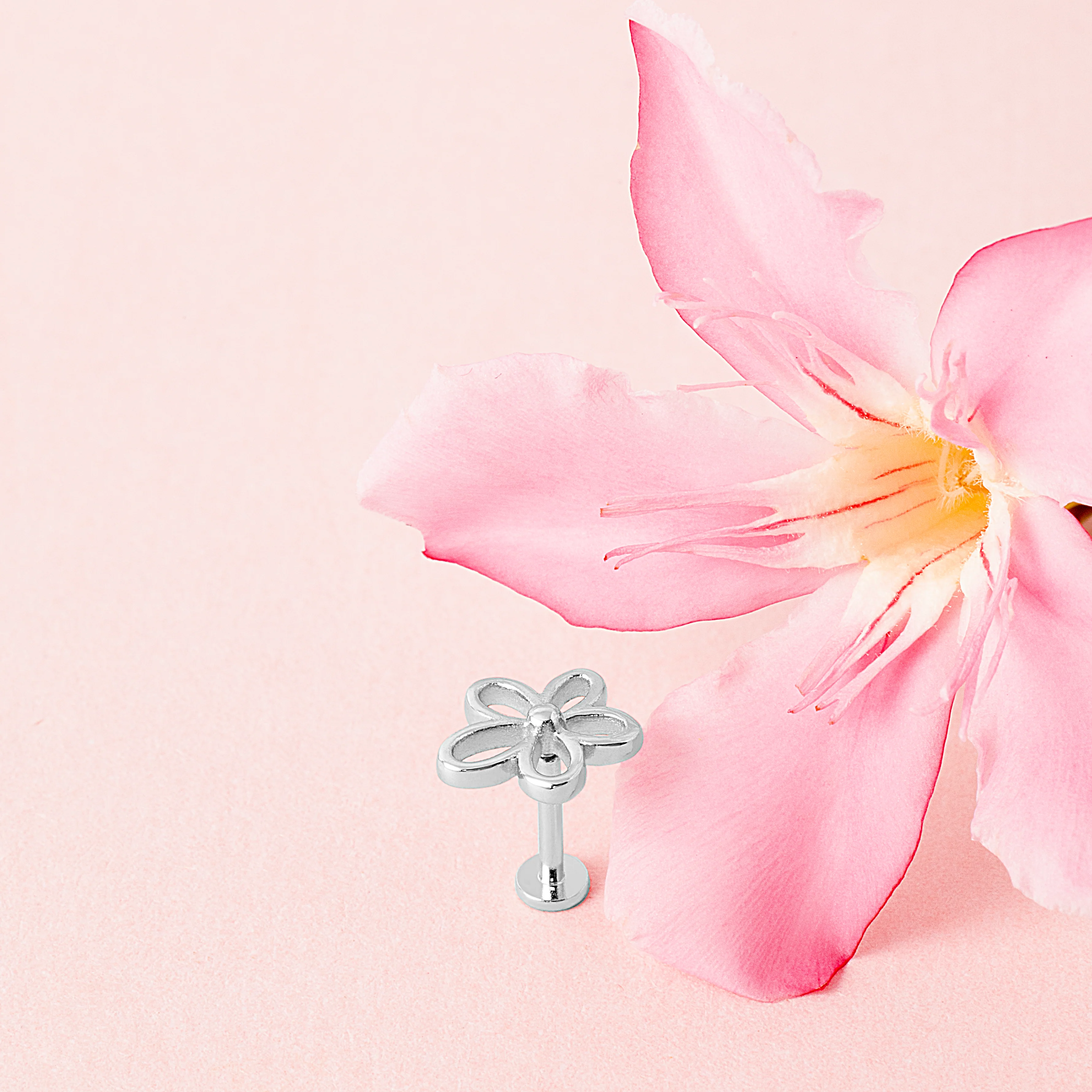 Blooming Flower Flatback Earring
