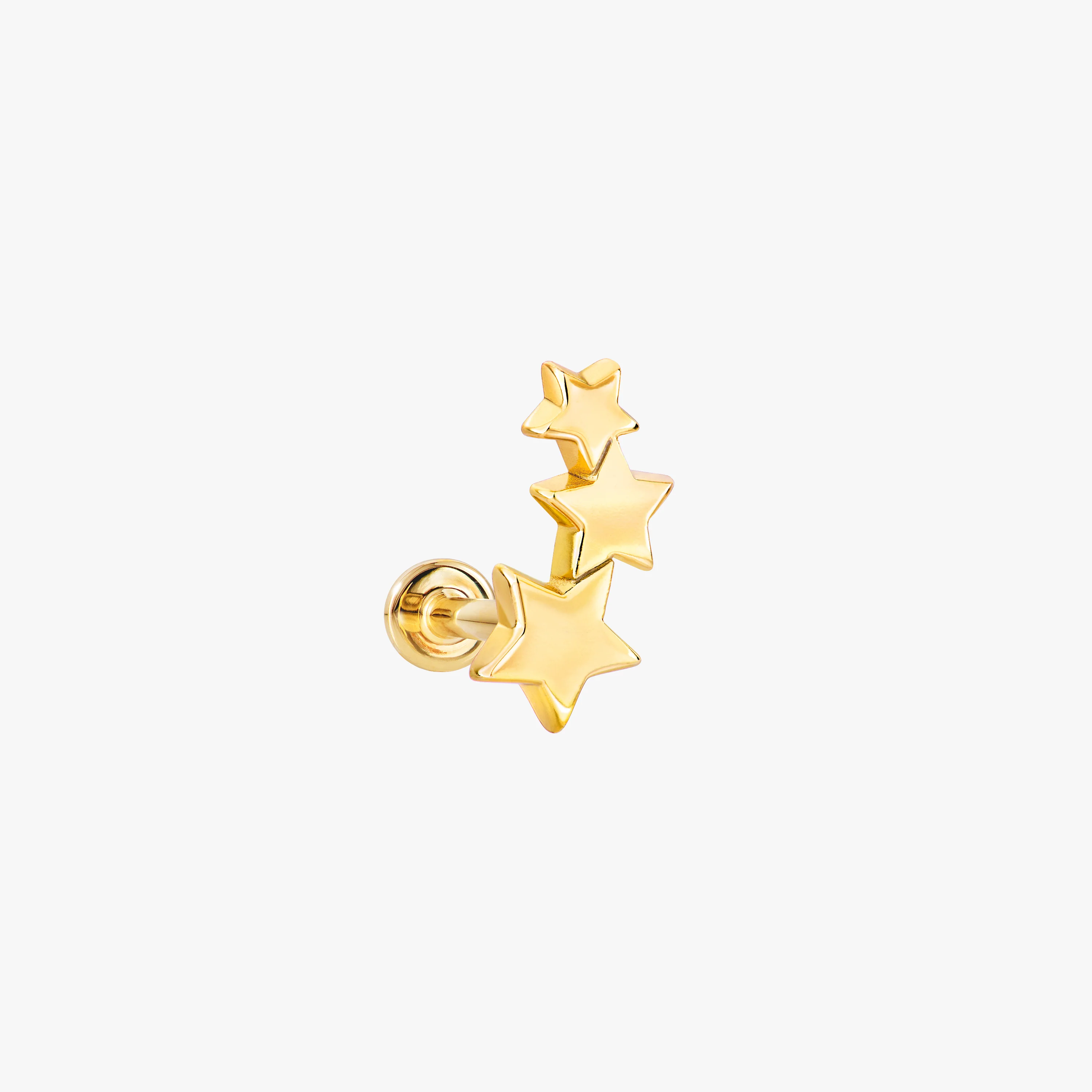 Triple Star Flatback Earring