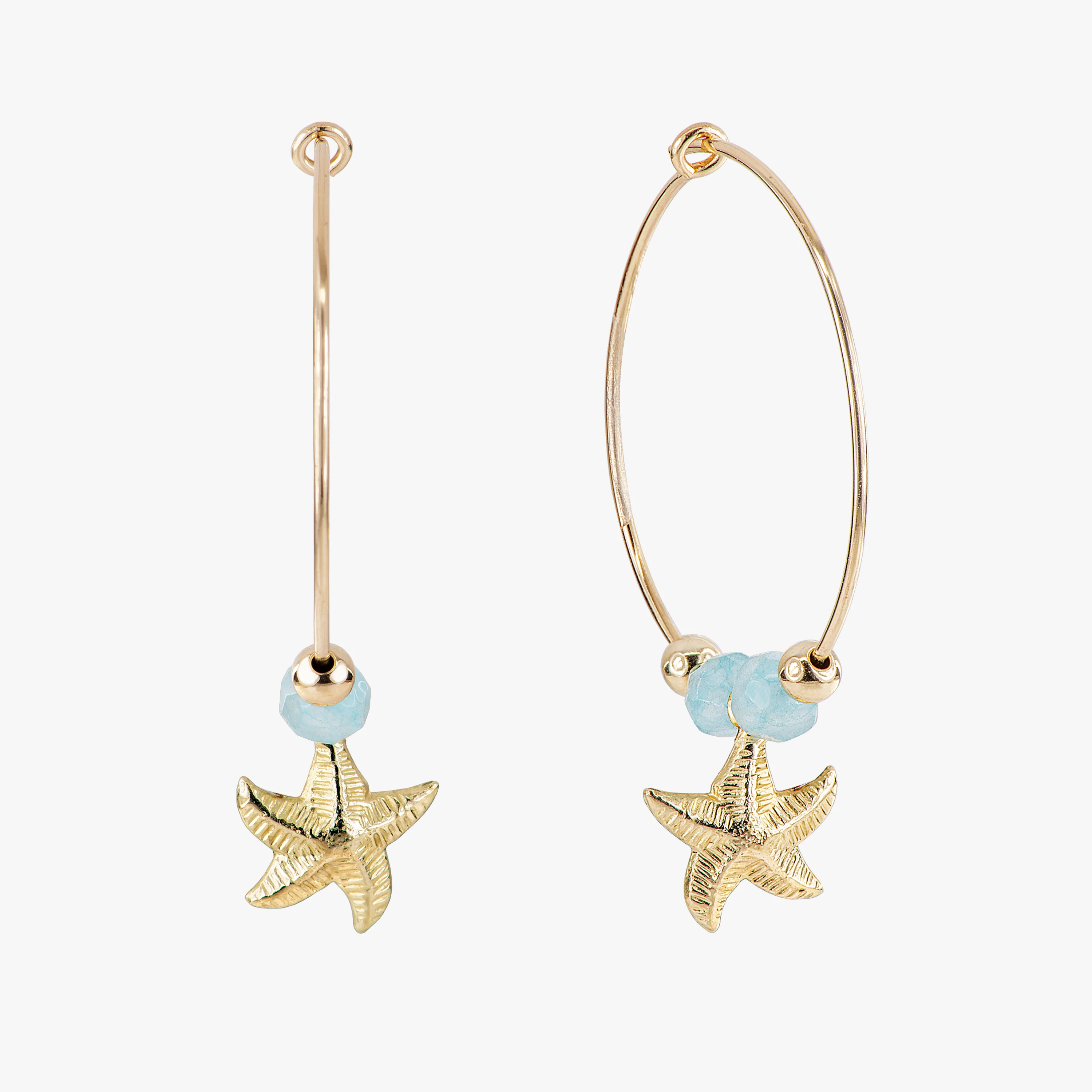 Azure Seashore Hoop Earrings