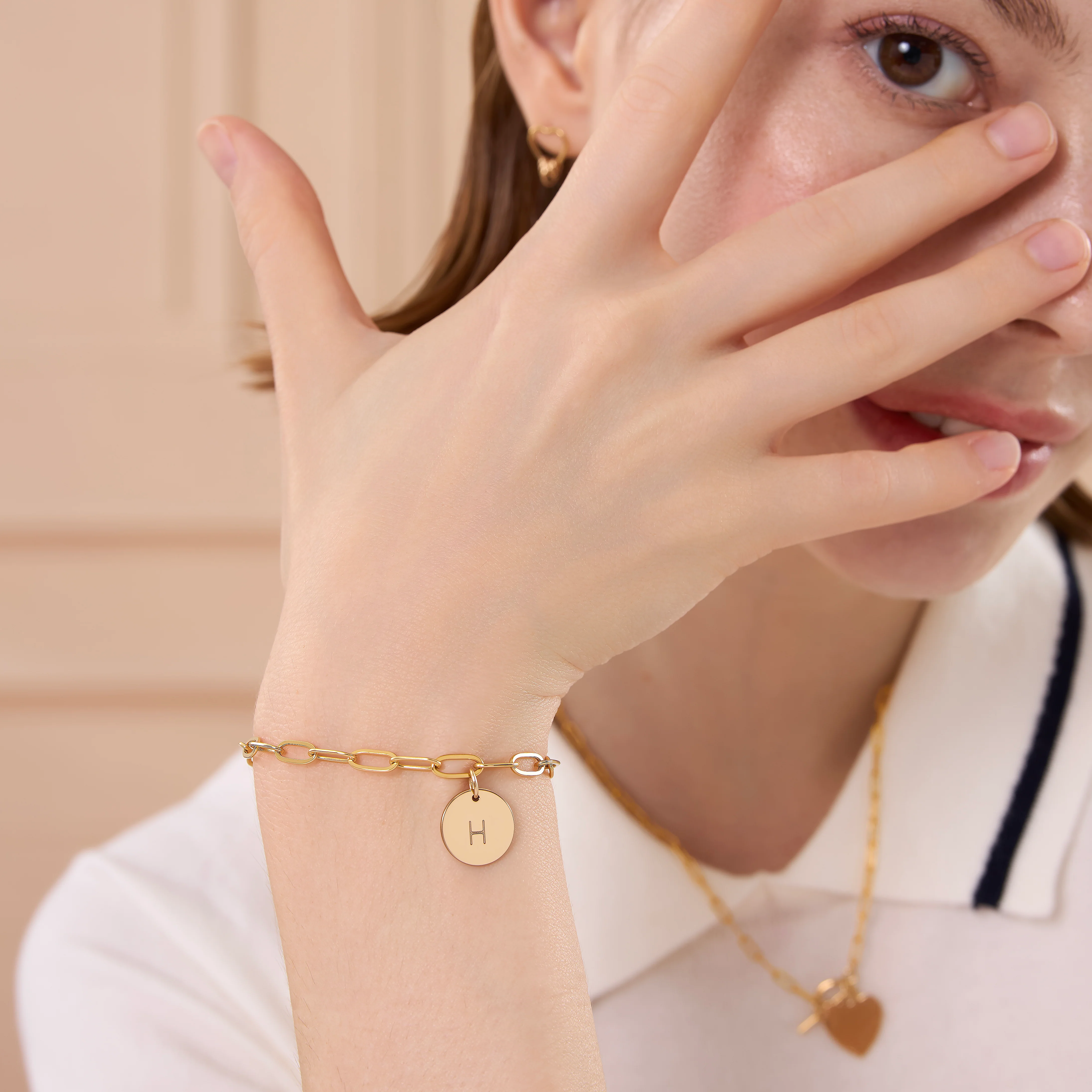 Personalized Isabel Initial Charm Bracelet