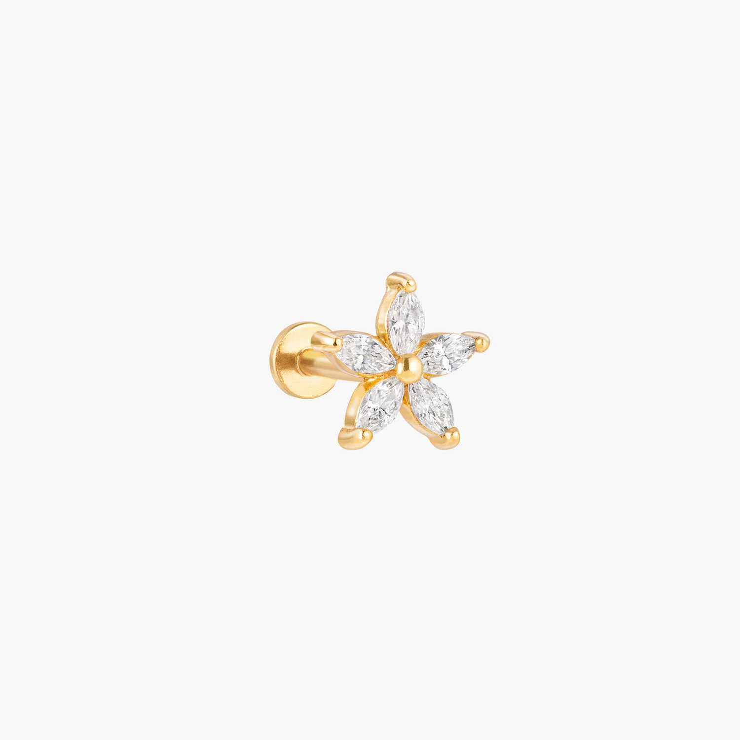 Marquise Bloom Flatback Earring