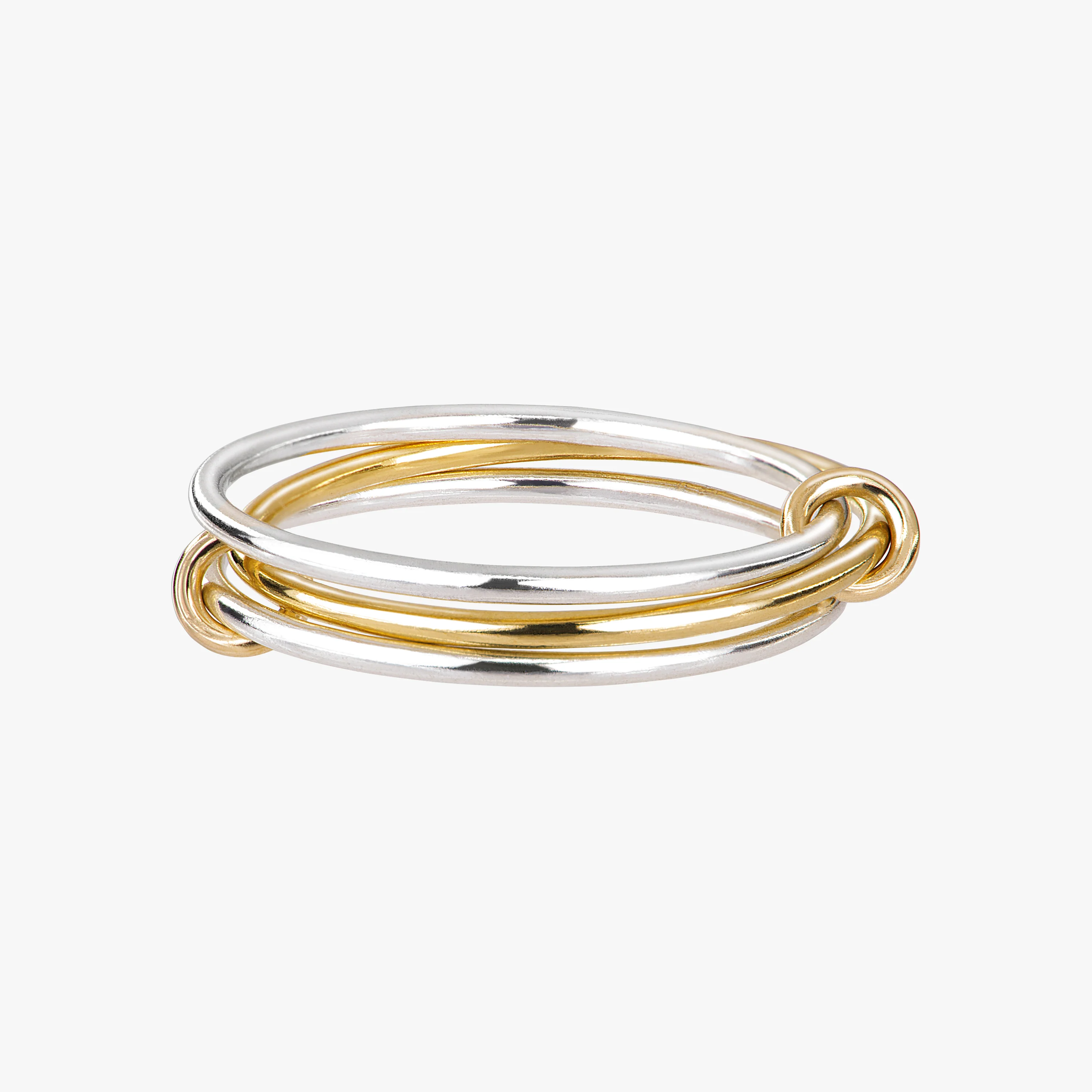 Two Tone Linked Stacker Ring