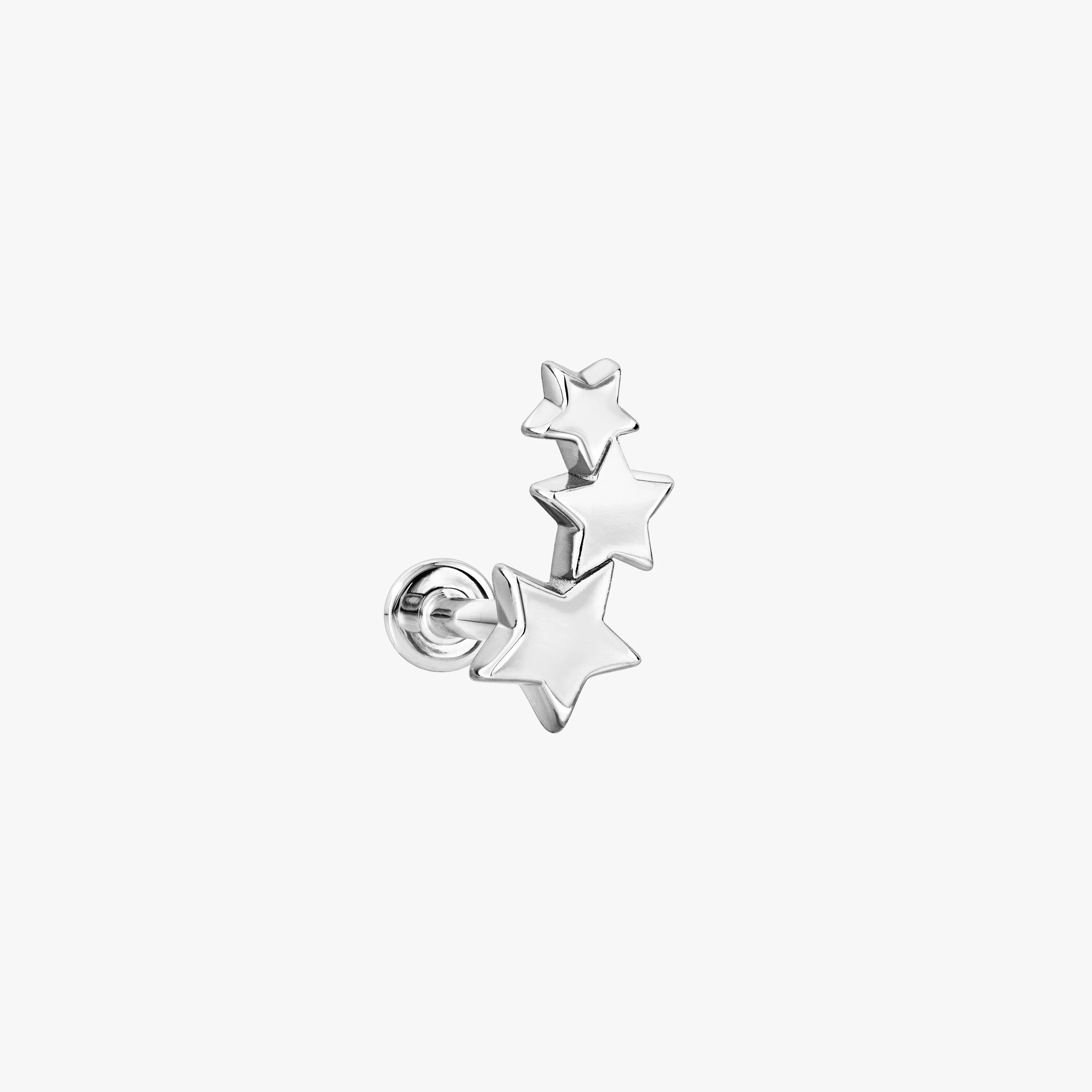 Triple Star Flatback Earring