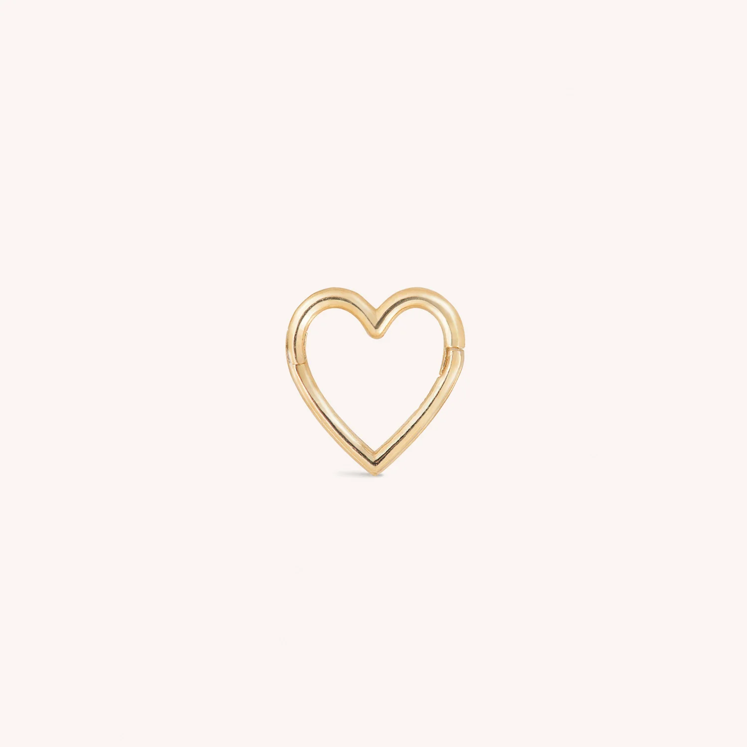 14K Solid Gold Love Loop Clicker Hoop