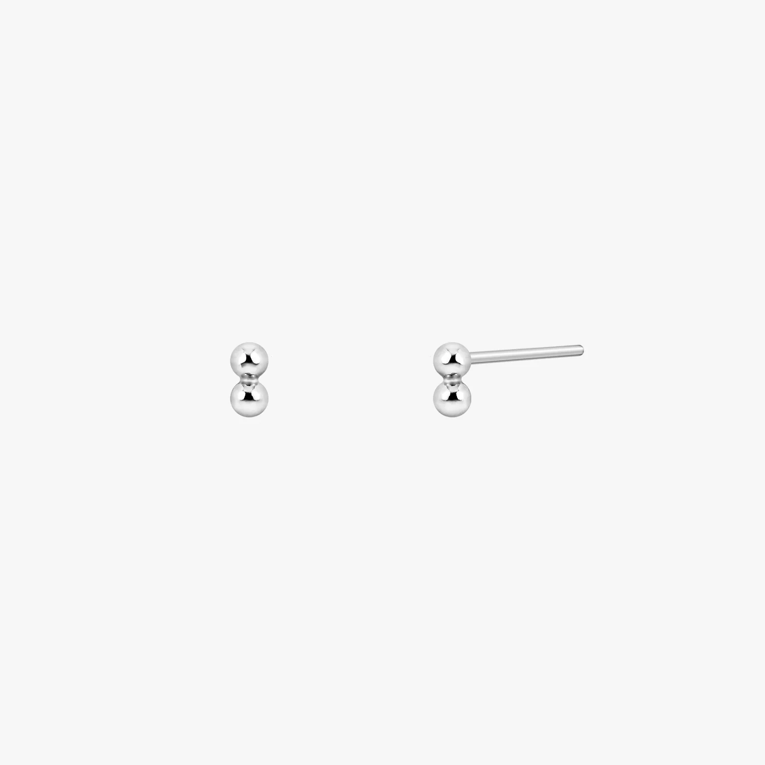 Mini Double Dot Bar Stud Earrings